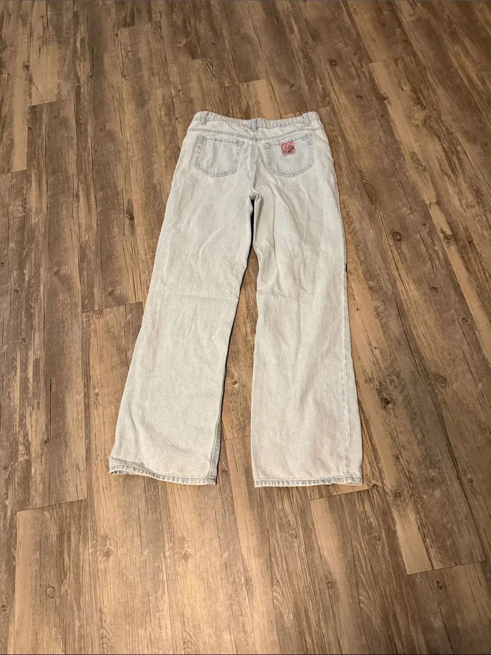 Justice Light Wash Denim Jacket and Jeans Set with Pink, Blue, Yellow Accents